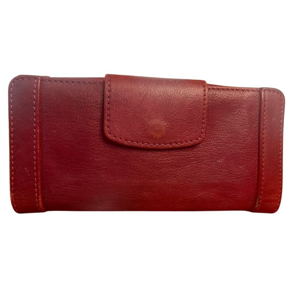 Chloé Burgundy Leather Snap Closure Wallet - Picture 5 of 16